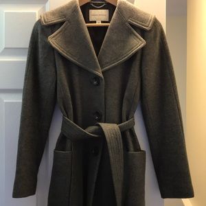 Banana Republic wool belted peacoat